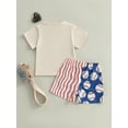 thumbnail image 6 of BemeyourBBs Toddler Baby Boy Summer Clothes Newborn Infant Baby Boys Baseball Outfits Letter Print Short Sleeve T-Shirts with Baseball Pockets Shorts 2Pcs Set, 6 of 9
