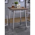 thumbnail image 1 of ACME Nadie Bar Table in Oak & Chrome, 1 of 3