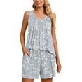 thumbnail image 2 of DreamFish Women's Summer Sleeveless Tank and Shorts Pajama Set with Pockets, 2 of 6