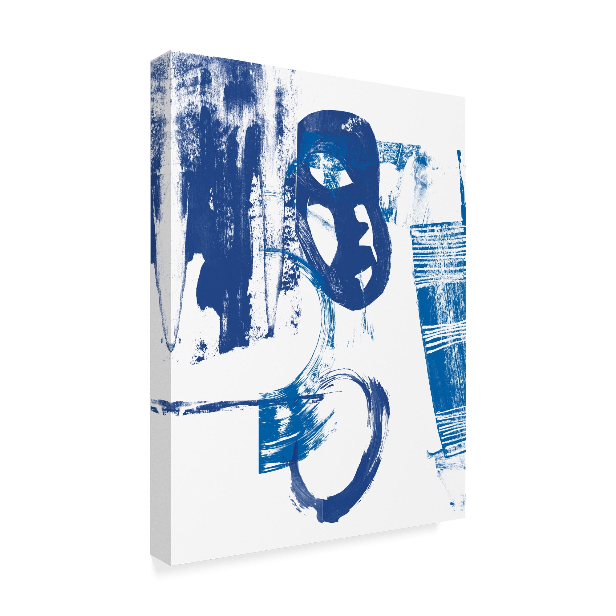 Trademark Fine Art 'Blue Scribbles II' Canvas Art by Vision Studio