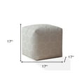 thumbnail image 3 of HomeRoots 518465 17 x 17 x 1 in. Gray Cotton Geometric Pouf Cover, 3 of 5