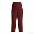 thumbnail image 6 of Capri Leggings for Pregnant Women Over Belly Soft Stretch Maternity Yoga Leggings with Pockets (S, Wine), 6 of 7