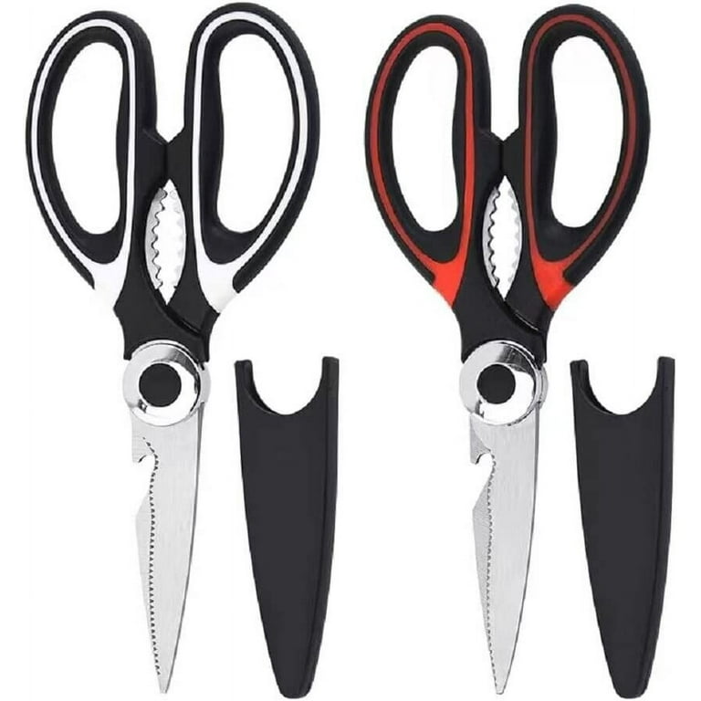 Q&Q BASICS 2pc Kitchen Shears Utility – Friendly Kitchen Scissors for Food  Preparation, Stainless Steel Heavy Duty Meat Tool – Perfect Kitchen  Scissors for Food Cutting and More 