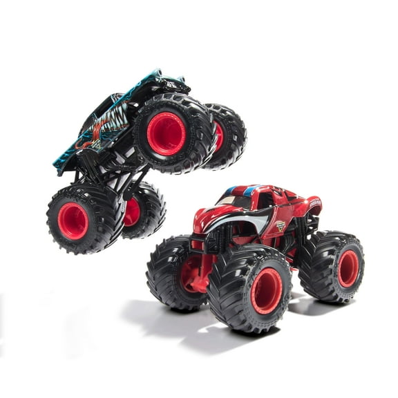 Monster Jam, Marvel Official Venom vs. The Amazing Spider-Man Die-Cast Monster Trucks, 1:64 Scale, Kids Toys for Boys and Girls Ages 3 and up