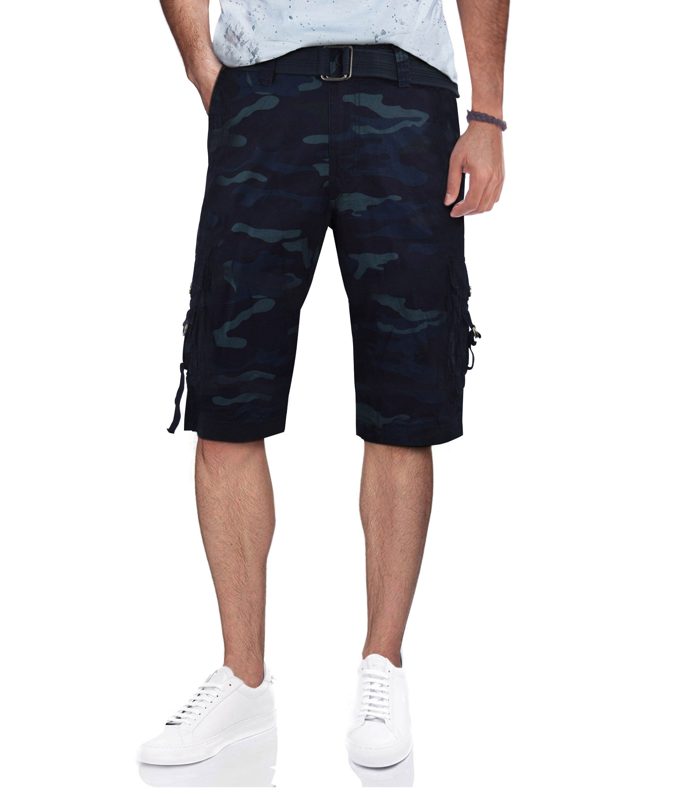 XRAY Men's Belted Tactical Cargo Shorts, Casual Work Cargo Short for