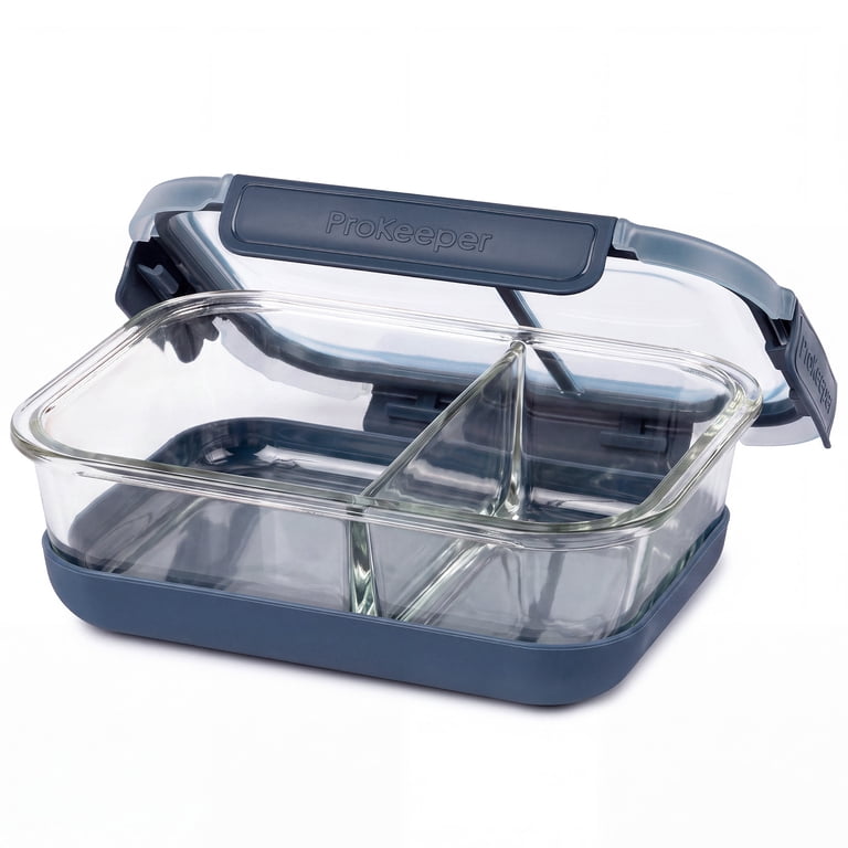 ProKeeper+ Glass Lunch Container, 31.2 oz, Divided Compartments photo 1