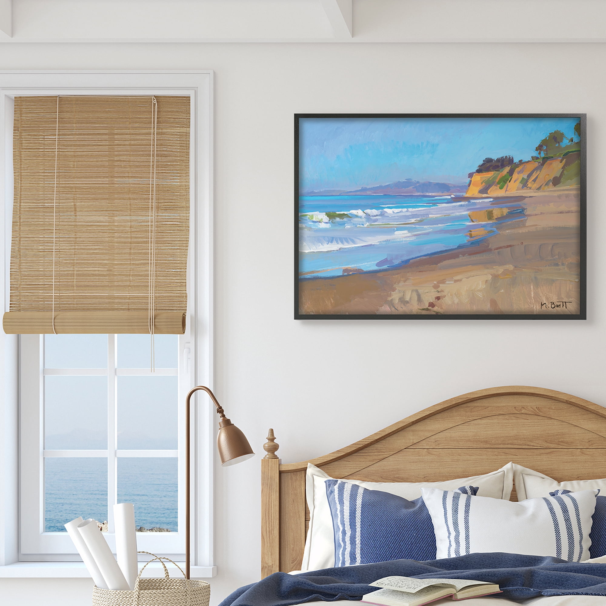 Changing Tides Tropical Summer Beach Coastline 30 in x 24 in Framed Painting Art Print, by Stupell Home Décor