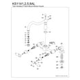 thumbnail image 3 of Kingston Brass KS1148AL Heritage Bridge Kitchen Faucet, Brushed Nickel, 3 of 4