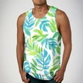 thumbnail image 2 of YABCSAZ Men's Tank Tops Summer Casual Tanks Loose Fit Tops Quick Dry Sleeveless T-Shirts for Men Cotton Fitness Palm Graphic Athletic Tank Tops for Beach Workout Hawaii Vacation, 2 of 5