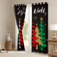 thumbnail image 3 of Homewish Vintage Xmas Tree Curtains Pack of 2 (42x84 Each) for Kid, Fashion Buffalo Plaid Curtains Blackout, Merry Christmas Bedroom Curtains, Blackout Curtains Room Decor, 3 of 6