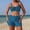 Light Blue, variant on HUAXUN Tankini Swimsuits for Women Tummy Control Full Coverage Swimsuits Womens Swimsuit Cover Up Drawstring Backless Design Beachwear 2 Piece Swimsuit Tummy Control Bathing Suit