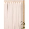 thumbnail image 3 of The Art Box Linen Tab Top Curtains 35w x 18l inchGauze Linen Blended Window Curtains for bedroom Living Room Home Decor Solid Curtain Drapes 2 Panels White, 3 of 8