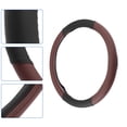 thumbnail image 5 of Motoforti Steering Wheel Cover for Car Truck Universal Car Accessories Faux Leather Black Wine Red, 5 of 6