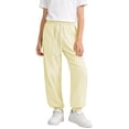 thumbnail image 2 of Diufon Kids Pants Summer Casual Drawstring Waist Cropped Pants Lightweight Sport Running Trousers with Pockets, 2 of 8