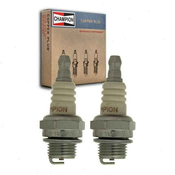 2 pc Champion 849 Copper Plus Spark Plugs for 14-3N 7542 77-308-1 A3NX BM7A BM7Y BMR7A CJ6 CS40 W22MU W22MUS WS7E Ignition Wire Secondary