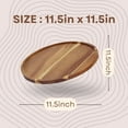 thumbnail image 2 of 11.5 Inch Small Wood Round Decorative Tray for Home Decor, Coffee Table, Dining Table, Kitchen Island, Bathroom Counter, 2 of 4