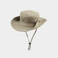 thumbnail image 2 of Xfvqtps Sun Hats for Men Women Adjustable Strap Snap Fastener Bucket Hat Wide Brim Breathable Sun Protection Summer Fishing Hat, 2 of 7