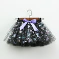 thumbnail image 2 of Odeerbi Toddler Girls Halloween Tulle Tutu Skirt Halloween New Puff Skirt Printed Mesh Pumpkin Skirt Childrens Short Skirt Black, 2 of 4