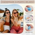 thumbnail image 3 of Uxcell 20 Pcs Cuentas de Porcelana de Pez Estrella de Mar, 8 mm Cuentas de Cerámica Oceánicas Hechas a Mano para Pulsera Collar Arete Fabricación de Joyas Manualidades DIY, Blanco, 3 of 6