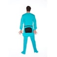 thumbnail image 5 of Big Feet PJs Turquoise Jersey Knit Adult Footed Pajamas with Rear Flap, 100% Cotton, Unisex, Non-Skid Soles, Sizes XS-XXL, 5 of 5