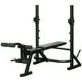 thumbnail image 1 of CoSoTower Weight Bench, Flat Incline Decline Workout Bench Press Set with Squat Racks, Leg Developer, Weight Plate Stand, 1 of 7