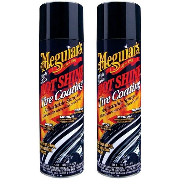Meguiars G13815 Hot Shine StTpu High Gloss Tire Coating, 15 oz 2 Pack