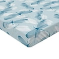 thumbnail image 4 of Ambesonne Wings of Spring Fitted Sheet, Simple Butterflies, Queen Size, Soft Blue Off White, 4 of 5