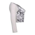 thumbnail image 4 of AMERTEER Femmes Col Rond T-shirt Rétro Floral à Manches Longues Slim Base Shirt, 4 of 6