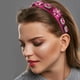 thumbnail image 2 of Bling Rhinestone Diadema Vintage Flores Rhinestone Rose Red Satin Wide Edge Diadema para mujer 5.12 x1.18, 2 of 7
