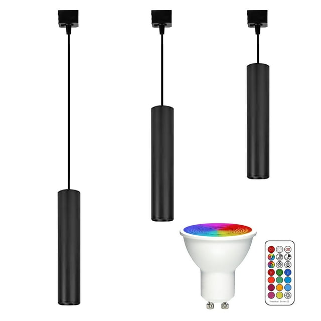 FSLiving Éclairage sur Rail à Aspect Linéaire de Type H, Lumière d'Accent par Télécommande, Changement de Couleur RVB Réglable Blanc Ampoule Minuterie GU10 7,9 Po Lumière H sur Rail Monté pour Salon Salle à Manger Personnalisable
