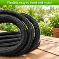 Black 3/8" 25ft Braided Split Wire Loom Cable Sleeve for Cord ...