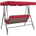 thumbnail image 3 of Patio Swing Canopy Cover Set - Swing Replacement Top Cover + Swing Cushion Cover for 3 Seater Swing Waterproof Sunproof Cover, 3 of 6