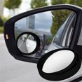 thumbnail image 2 of 2 Pieces Car Round Mirrors With Large Field 360-degree Exterior Parts Wide Angle Adjustable Blind Spot Mirror Auto Accessories Black, 2 of 6