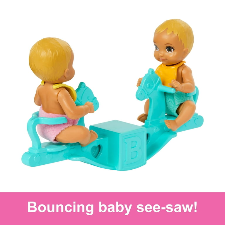 Barbie Skipper Babysitter Doll with Twin Nursery Playset with Crib Swing See Saw Accessories Walmart