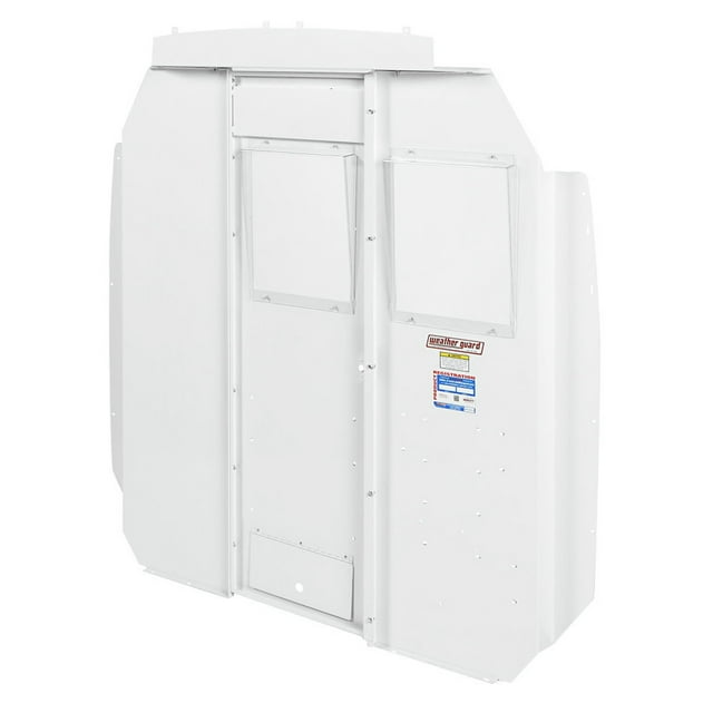 Weather Guard Bulkhead Divider 96311-3-01 Full Bulkhead; With Polycarbonate Window; White; Steel
