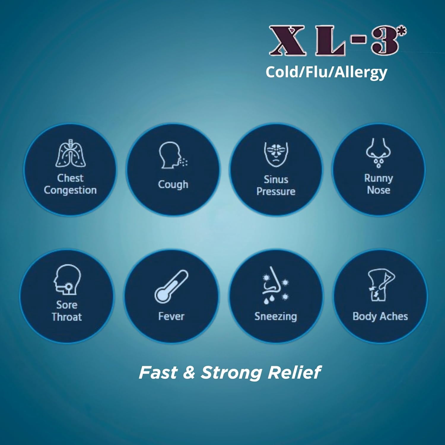 XL-3 Xtra Cold And Cough Capsules, 12 ct