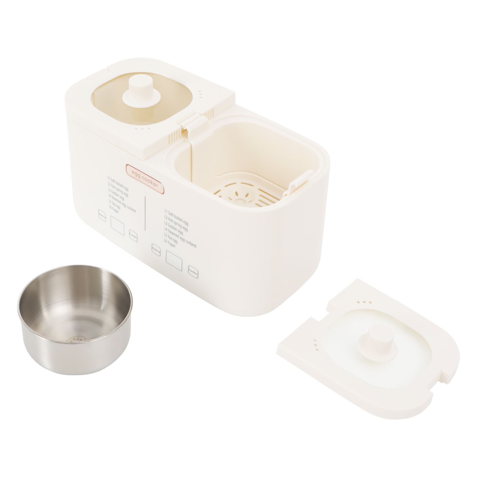 White Egg Cooker Rapid Egg Cooker Egg Boiler with Auto Shut Off Feature for Office Workers, Students