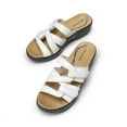 thumbnail image 5 of Women's Arch Support Slides - Adjustable Straps & Comfortable Wedge Heel, Soft Faux Suede Lining, 5 of 5