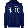 thumbnail image 2 of OXI Hoodie Sweatshirt - Be Rational Get Real Pi, Basic Casual Hoodie for Men's and Women Fleece Hoodie Long Sleeve - Navy Blue Small, 2 of 3