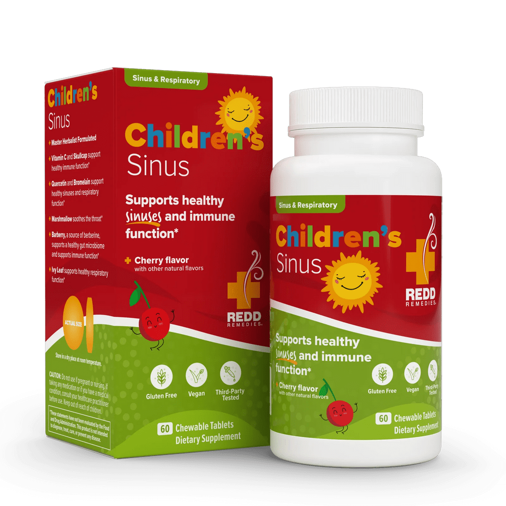 Redd Remedies, Children's Sinus Support, Immune and Respiratory Health Formula, Cherry Flavor, 60 Chewable Tablets