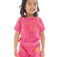 thumbnail image 3 of Barbie Toddler Girl Embroidered Graphic Top and Ruffle Shorts Set, 2-Piece, Sizes 12M-5T, 3 of 14