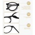 thumbnail image 3 of Blue Light Glasses for Women Men, Advanced 99% Blue Light Blocking Computer Glasses - Anti Eyestrain & UV Glare Protection, Vintage Thick Round Rim Frame Eyeglasses, 3 of 7