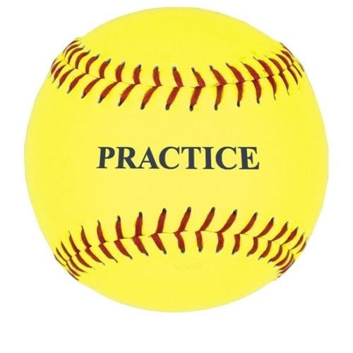 12" Yellow Practice Softball