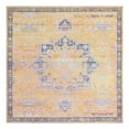 thumbnail image 3 of Unique Loom Renaissance Collection Area Rug - Roma (5' 3" Square Tuscan Yellow/Navy Blue), 3 of 7