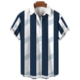 thumbnail image 5 of Camisa de moda con estampado de rayas, blusas de verano de gran tamaño para hombre, ropa informal de manga corta con botones, blusas de gran tamaño, camisas hawaianas, 5 of 5