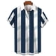 thumbnail image 5 of Camisa de moda con estampado de rayas, blusas de verano de gran tamaño para hombre, ropa informal de manga corta con botones, blusas de gran tamaño, camisas hawaianas, 5 of 5