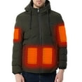 thumbnail image 6 of YABCSAZ Heated Jackets for Women&Mens 11 Heating Zones 2 Control Hooded Jacket USB Charging Lightweight Water&Wind Resistant Couple Heated Rain Jacket Electric Outdoors Coats Halloween Gifts, 6 of 6