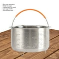 thumbnail image 3 of Stainless Steel Rice Steaming Basket, Stainless Steel Rice Cooker Steam Basket Low Sugar Bottom Protrusion Triangle Bracket with Handle for Pressure Cooker, 3 of 7