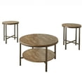 thumbnail image 4 of Steve Silver Sedona 3-Piece Round Wood and Metal Coffee Table Set, Brown, 4 of 4