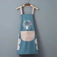 thumbnail image 3 of Delantal Impermeable De Pvc Con Bolsillo, Delantal De Limpieza De Manos De Lana Coral, Delantal De Cocina Para Limpieza Del Hogar Sweethay AP007773-02, 3 of 6